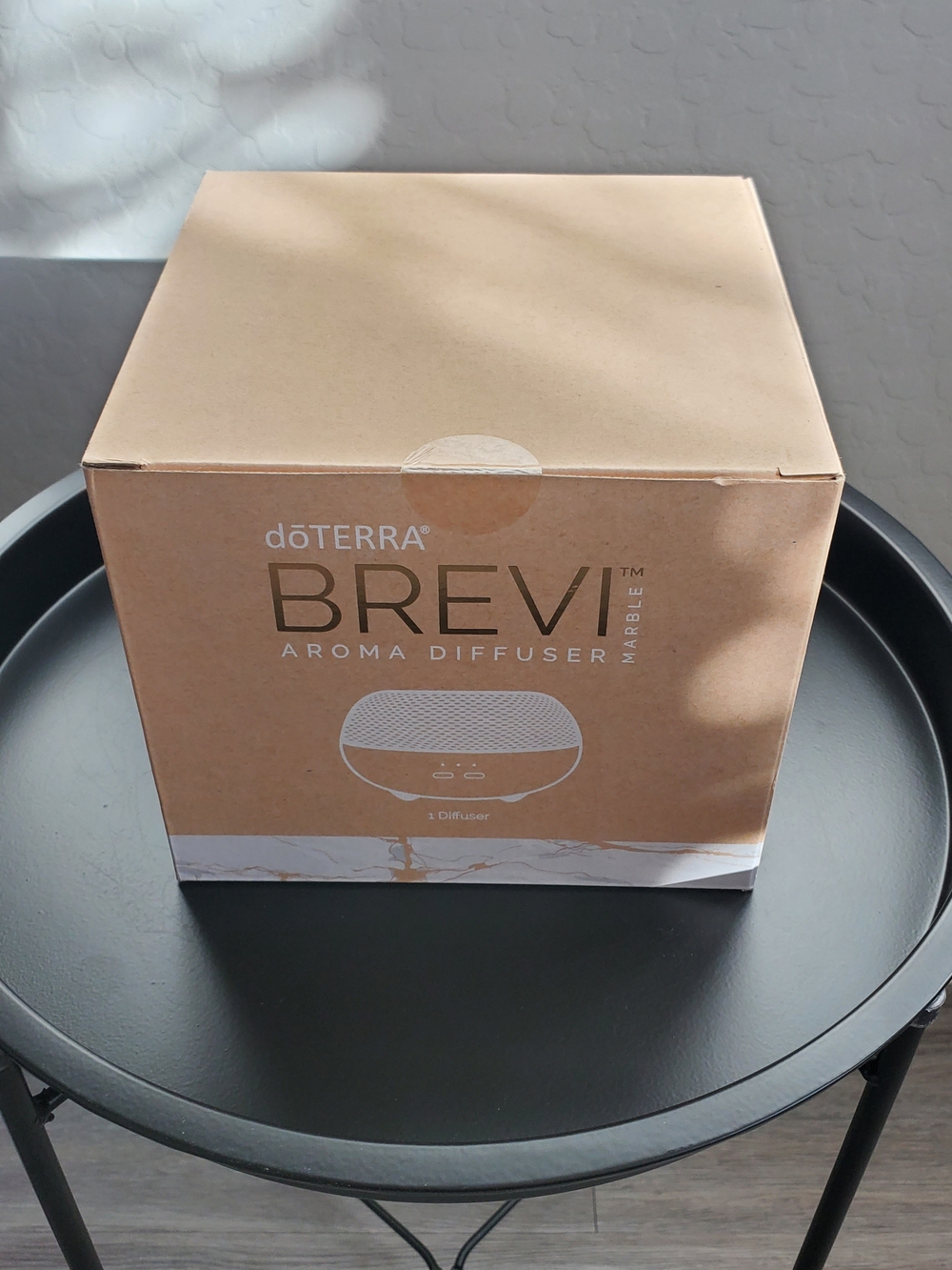 NIB Doterra Brevi Diffuser - White & Gold Marble